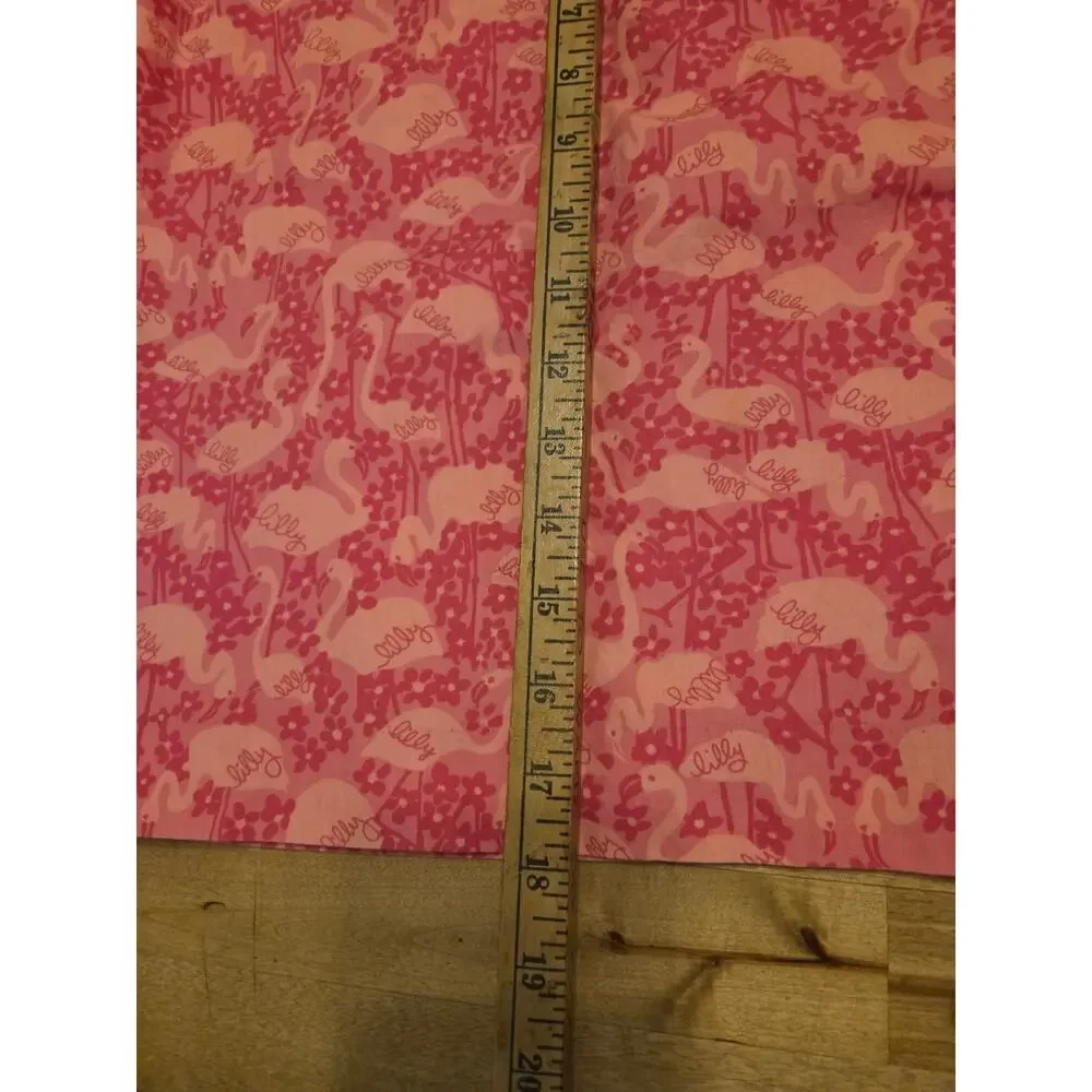 Vintage Lilly Pulitzer Pink Flamingo Print Cotton A-Line Mini Skirt Size 8 - EUC